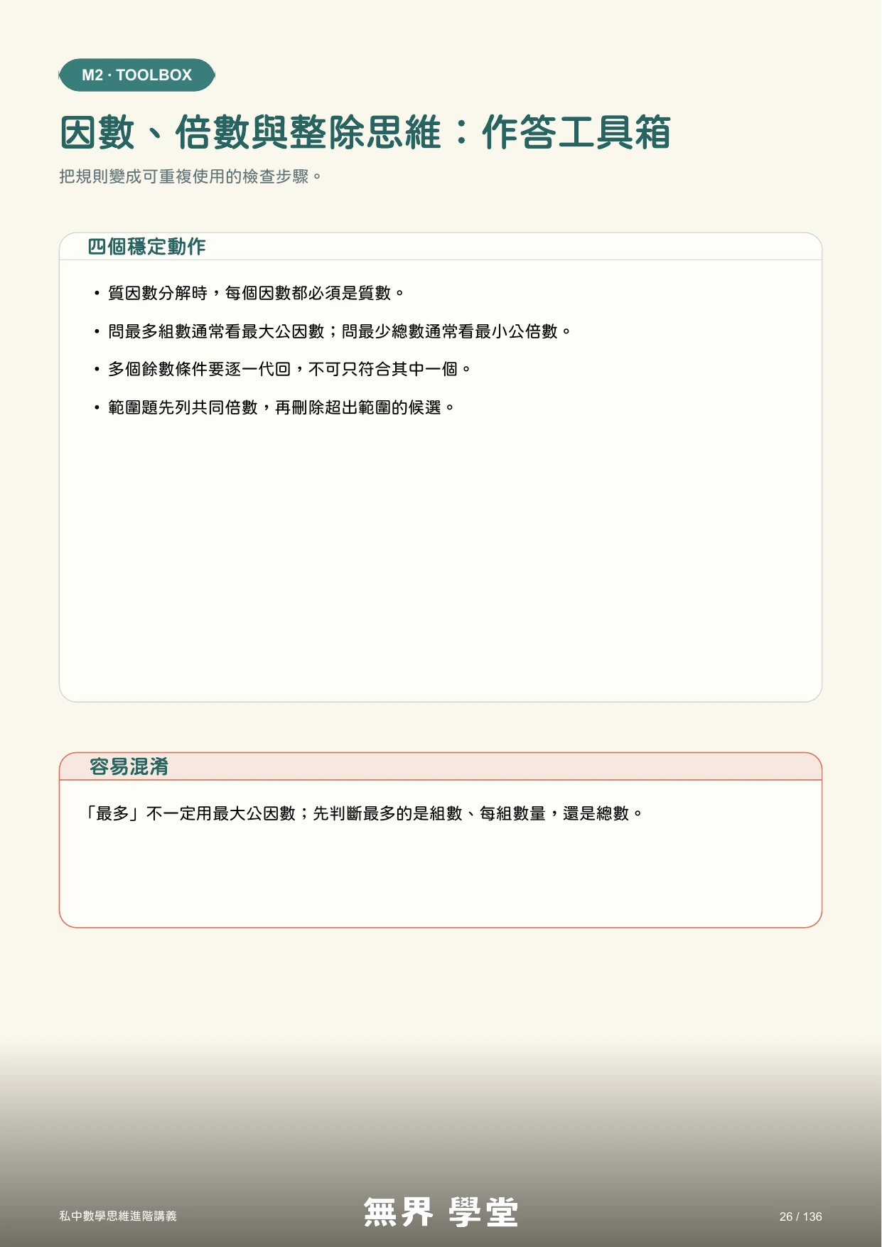 試閱頁：因數、倍數與整除思維作答工具箱