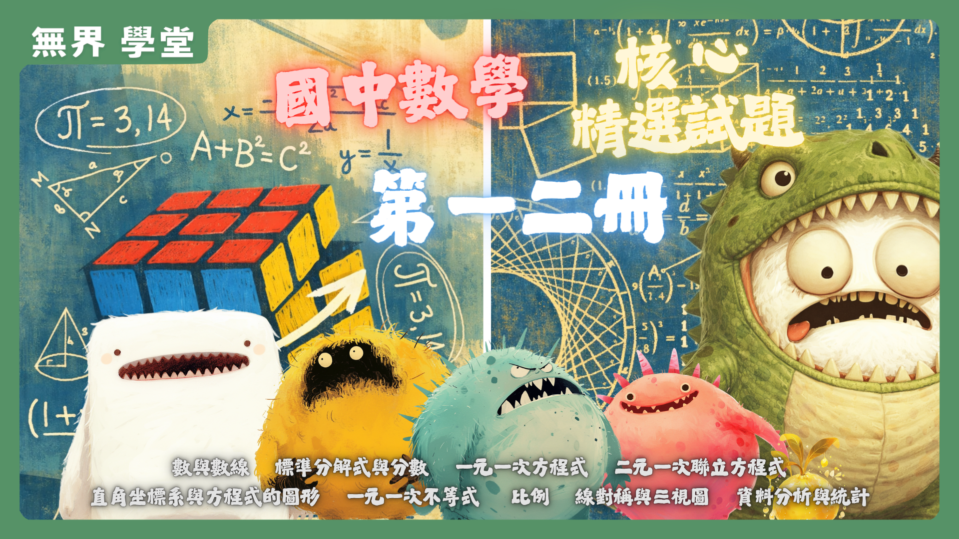國中數學【核心觀念升級課】第一二冊封面